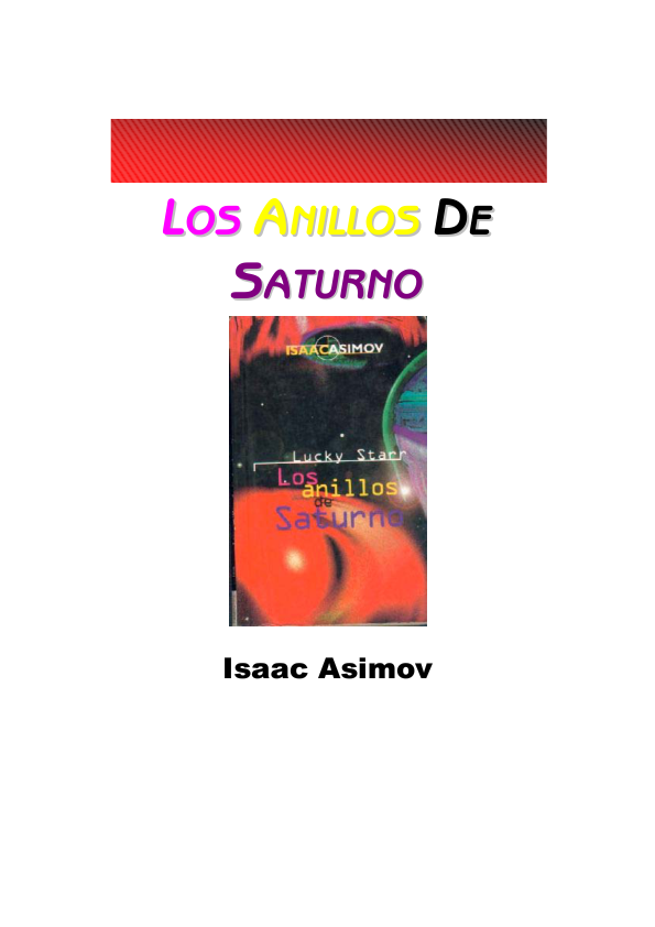 Portada de Microsoft Word - Los anillos de Saturno.doc